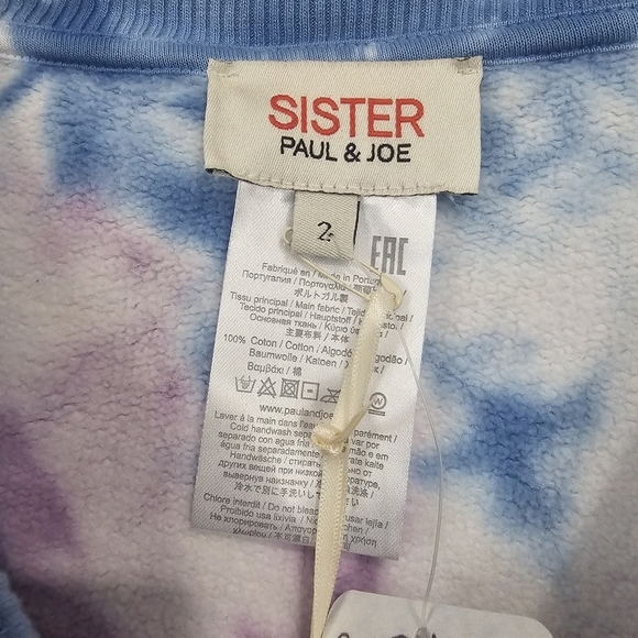 Free People Paul & Joe Brian Tie Dye Kitty Sweatshirt - Picture 6 of 9